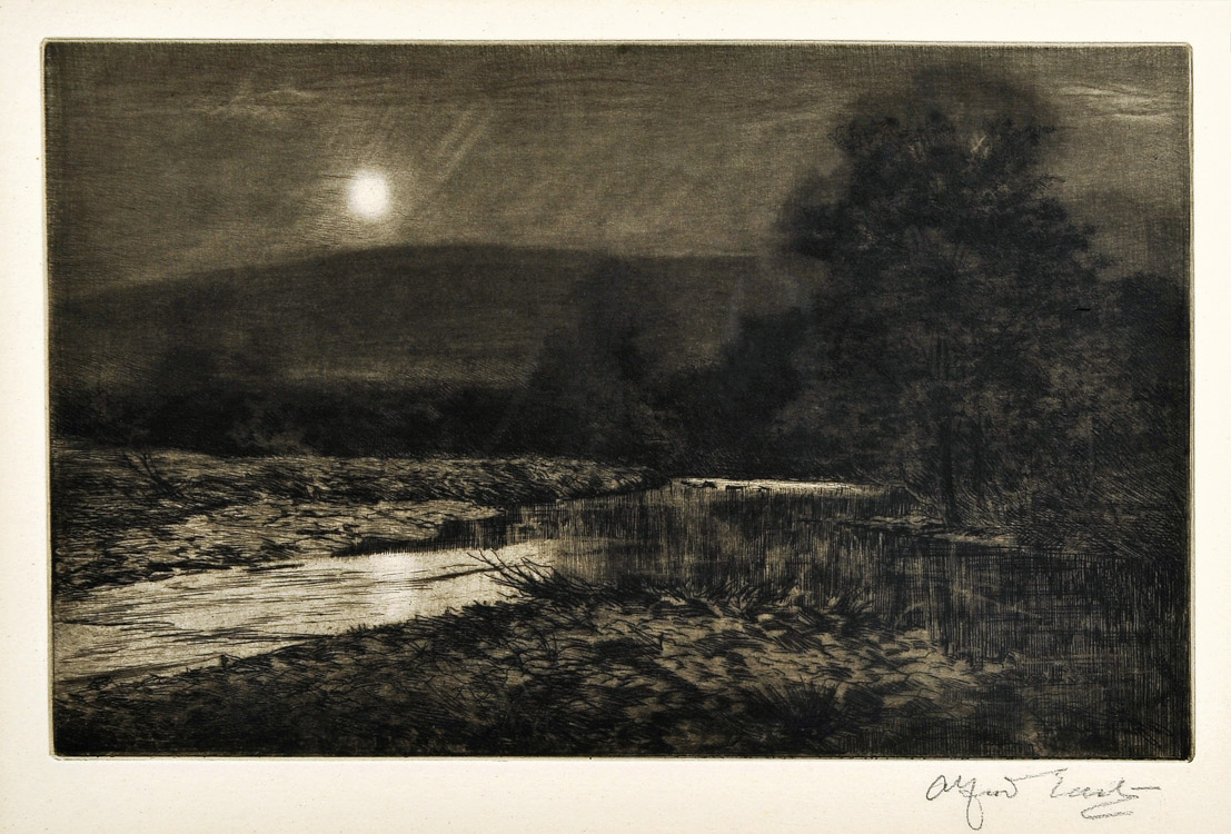 Moonlight on the Dashing River - Etching (KETKM: 61)