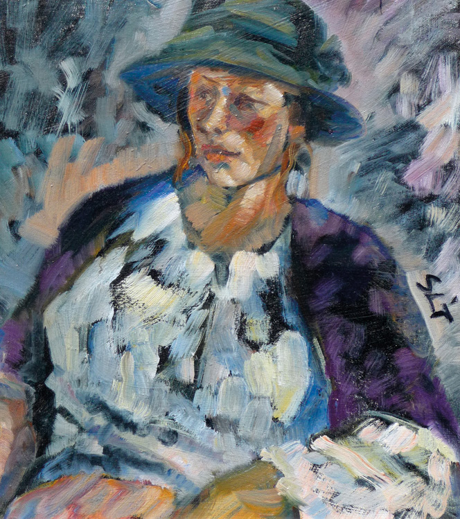 Woman in Hat, Sue Lydia Taylor - Oil (KETKM: 925)