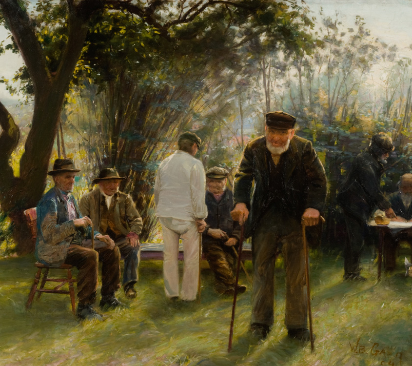 Old Men in Rockingham Road Park - Oil (KETKM: 175)